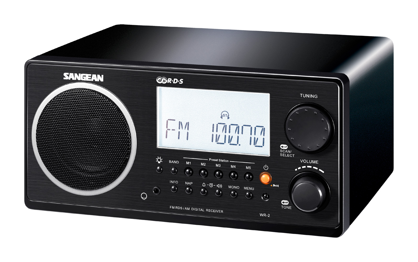 Radio de table AM / FM - Stéréo RBDS WR-2 - WR-2BK - Sangean