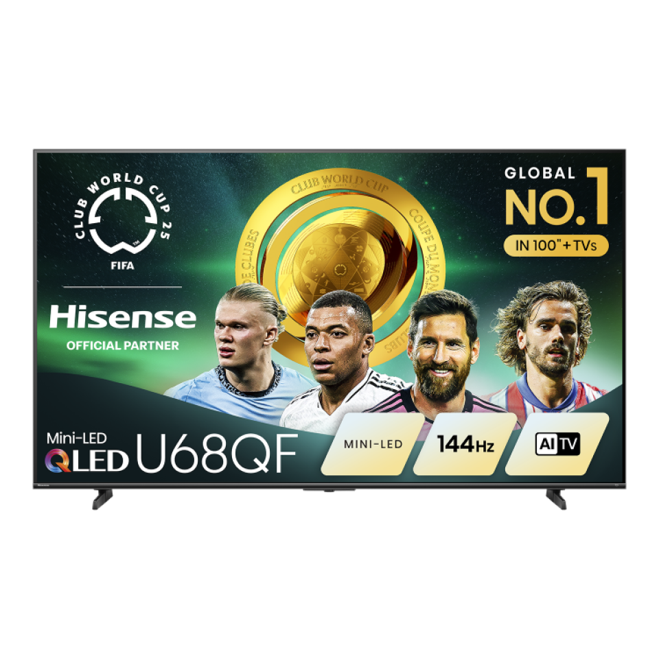Hisense Télévision Mini-LED QLED AI 144Hz - Fire TV - 55U68QF - Hisense