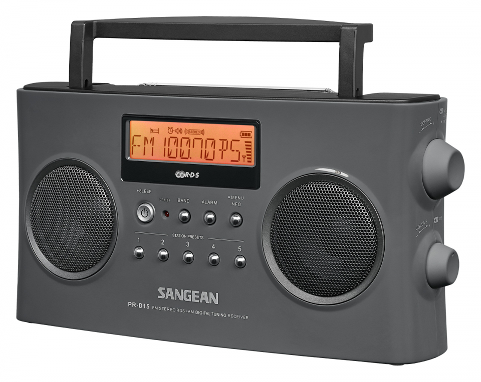 Radio portable AM / FM - Stéréo RBDS avec synthonisateur PLL PR-D15 - PRD15 - Sangean